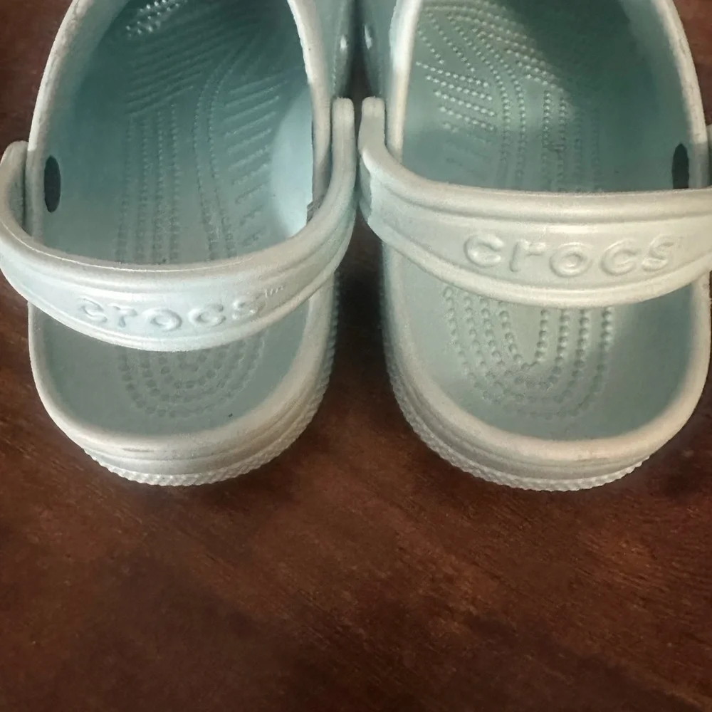 CROCS Kid’s Aqua Blue Water Shoes with Fun Charms